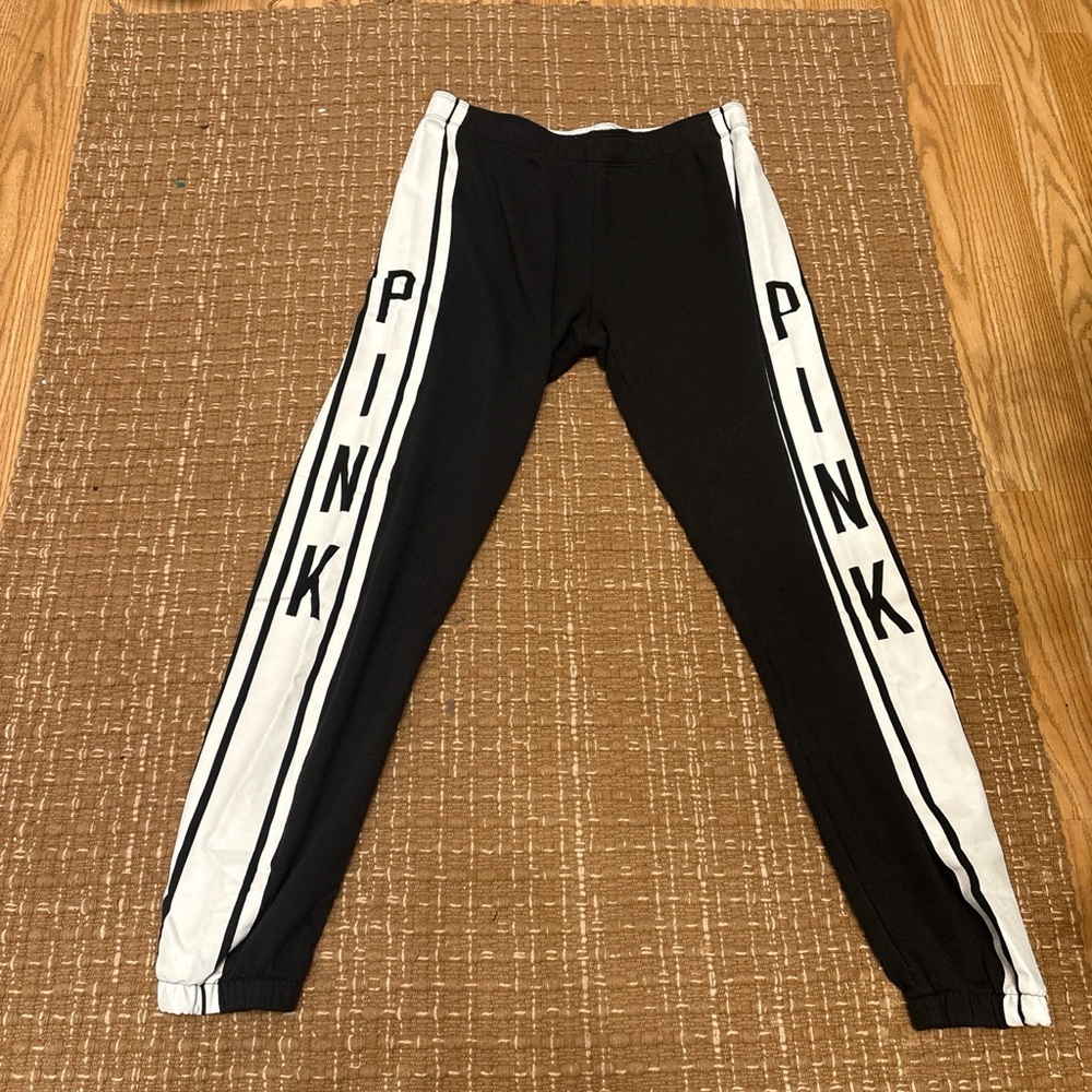PINK Victoria's Secret Black and White Track Pants